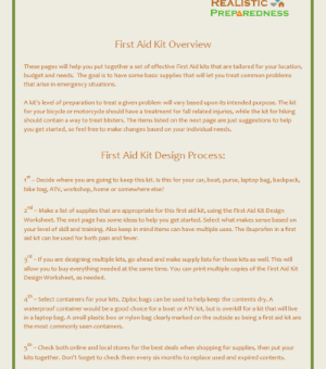 Free First Aid Kit Planning Guide